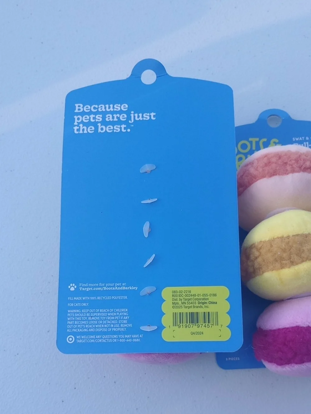 New Boots And Barkley Swat And Chase Pull-A-Part Catnip Toy Includes Two